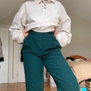 Forest green high waist trousers - size 4 - PLEASE COMMENT BEFORE BUYING